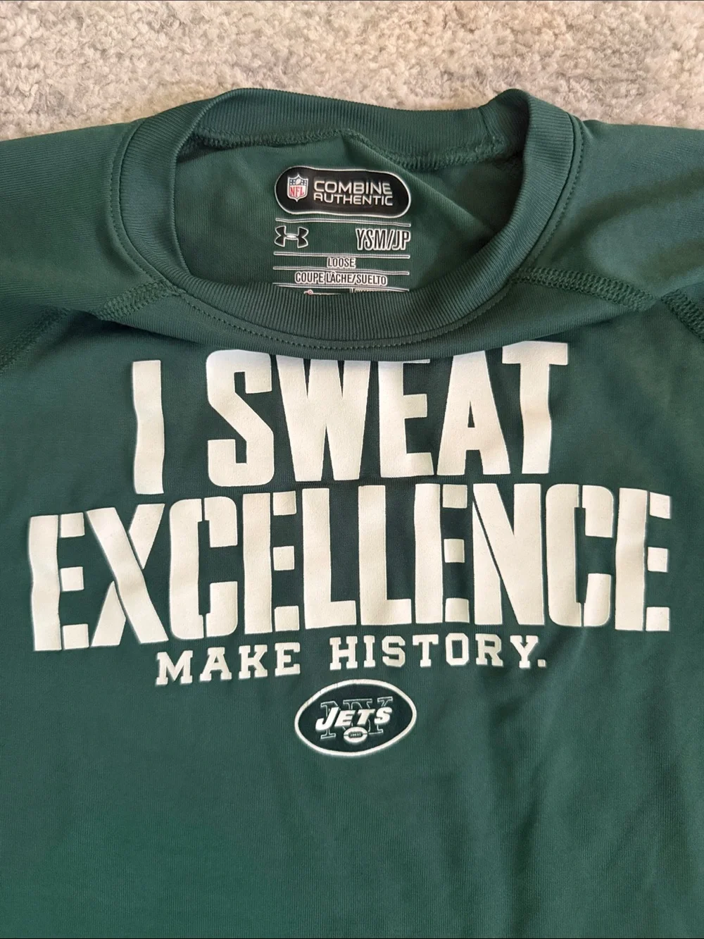 Under Armour Dark Green 'I Sweat Excellence' Short Sleeve Tee